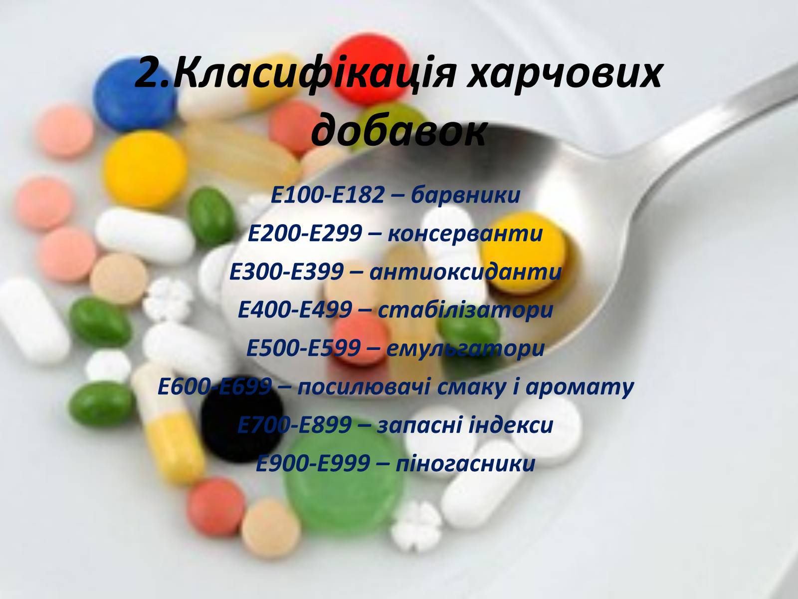 Презентація на тему «Харчові добавки і їх вплив на організм людини» (варіант 2) - Слайд #4 Презентація на тему «Харчові добавки і їх вплив на організм людини» (варіант 2) - Слайд #4
