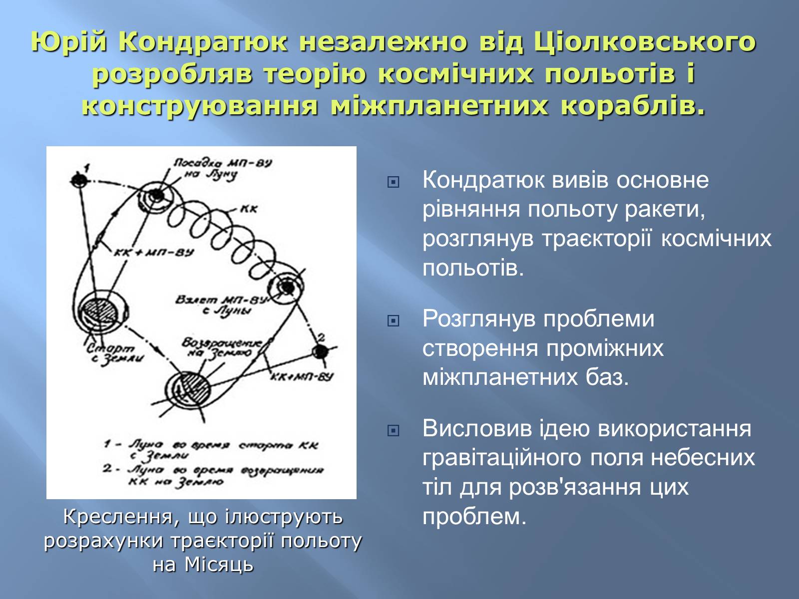 Презентація на тему «Юрій Васильович Кондратюк» - Слайд #5 Презентація на тему «Юрій Васильович Кондратюк» - Слайд #5