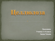 Презентація на тему «Целлюлоза» (варіант 2)