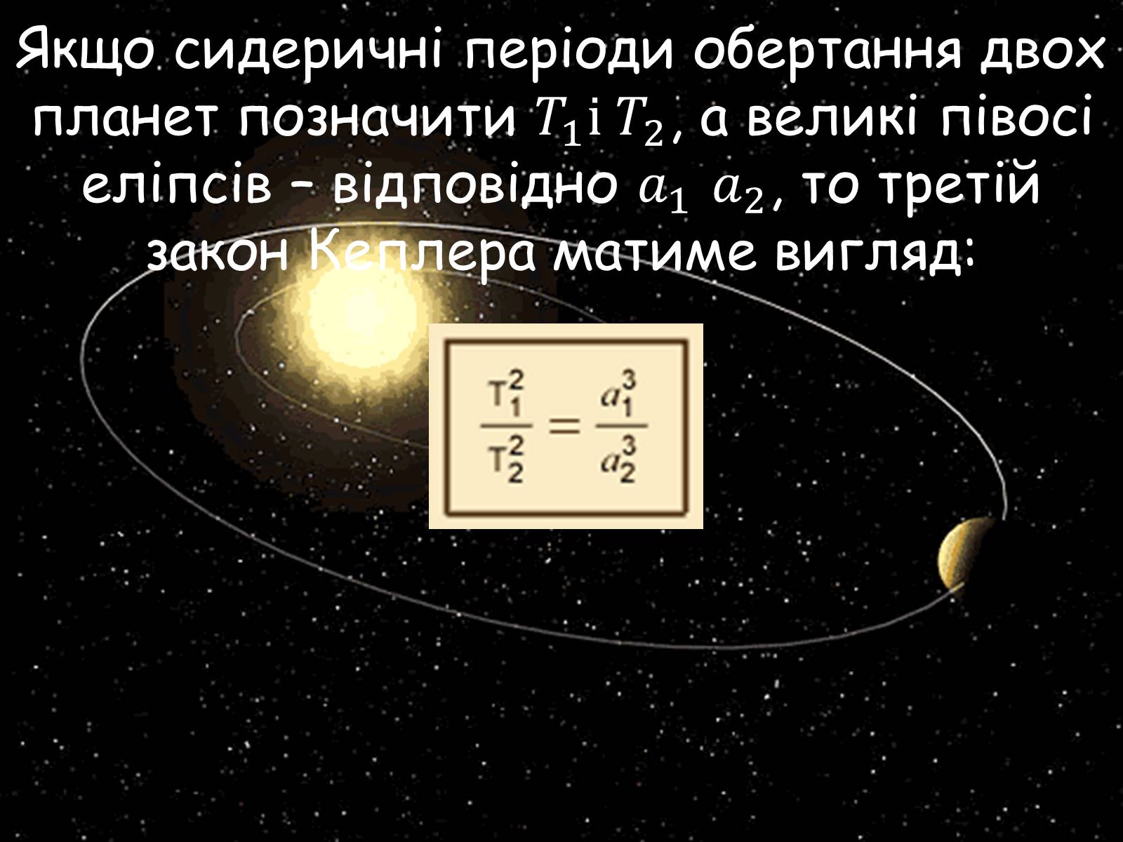 Презентація на тему «Закони Кеплера» (варіант 5) - Слайд #12 Презентація на тему «Закони Кеплера» (варіант 5) - Слайд #12