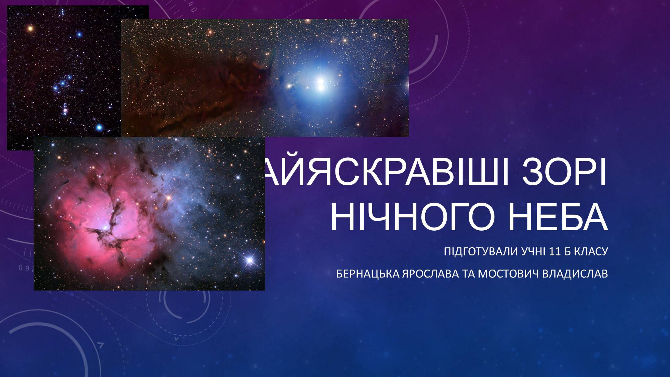 Презентація на тему «Найяскравіші зорі нічного неба» - Слайд #1 Презентація на тему «Найяскравіші зорі нічного неба» - Слайд #1