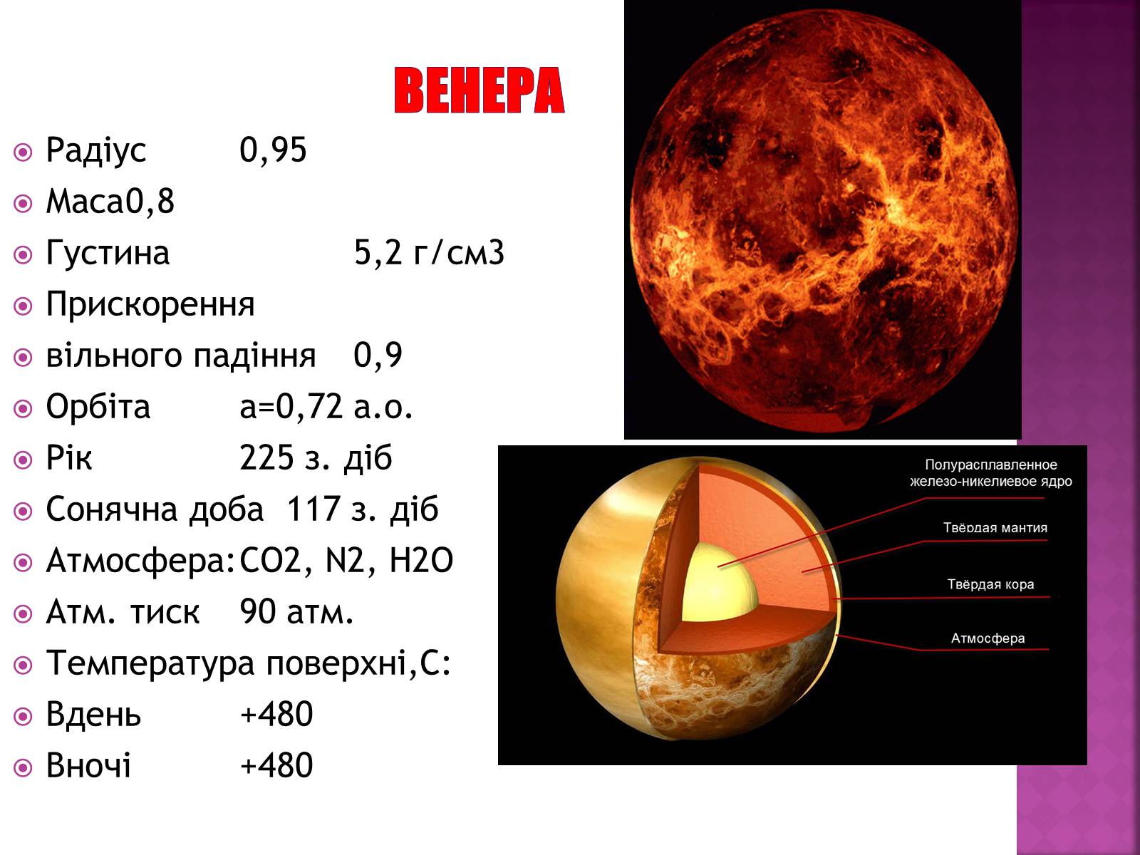 Презентація на тему «Планети земної групи» (варіант 8) - Слайд #8 Презентація на тему «Планети земної групи» (варіант 8) - Слайд #8