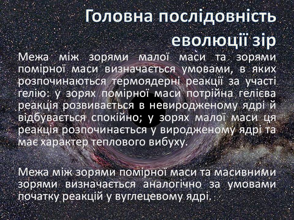 Презентація на тему «Еволюція зір» (варіант 13) - Слайд #11 Презентація на тему «Еволюція зір» (варіант 13) - Слайд #11