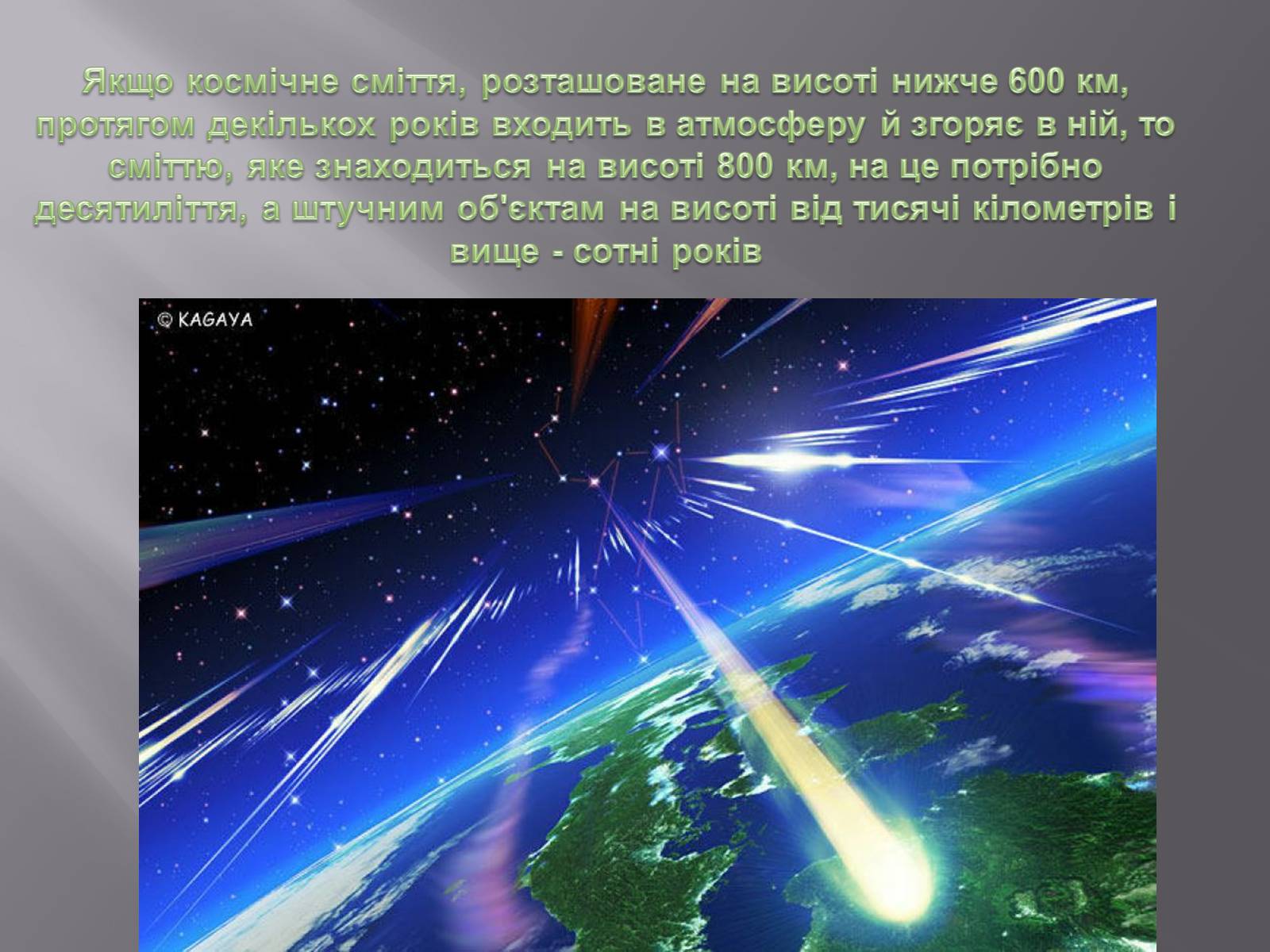 Презентація на тему «Сміття космосу» (варіант 2) - Слайд #26 Презентація на тему «Сміття космосу» (варіант 2) - Слайд #26