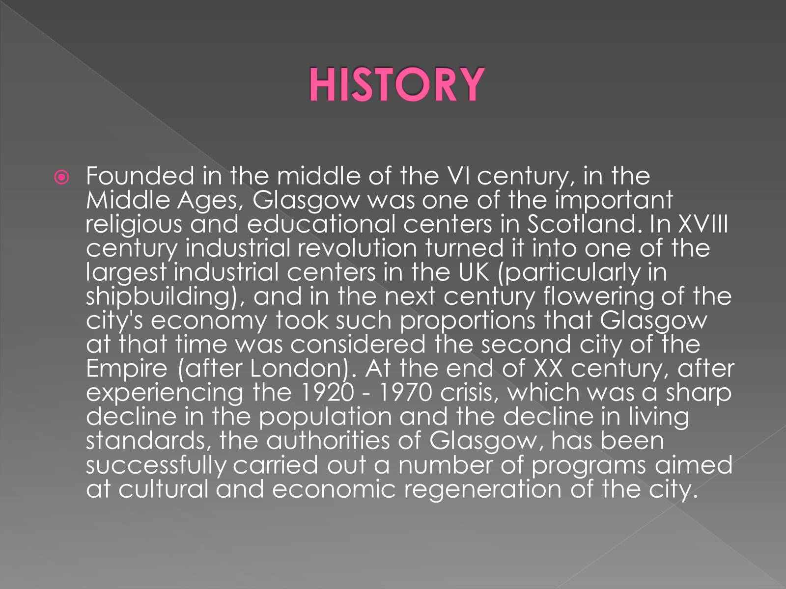 Презентація на тему «Glasgow» (варіант 2) - Слайд #8 Презентація на тему «Glasgow» (варіант 2) - Слайд #8