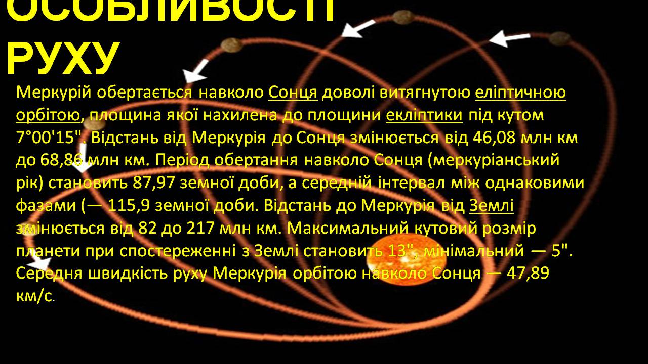 Презентація на тему «Меркурій» (варіант 13) - Слайд #5 Презентація на тему «Меркурій» (варіант 13) - Слайд #5