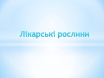 Презентація на тему «Лікарські рослини»