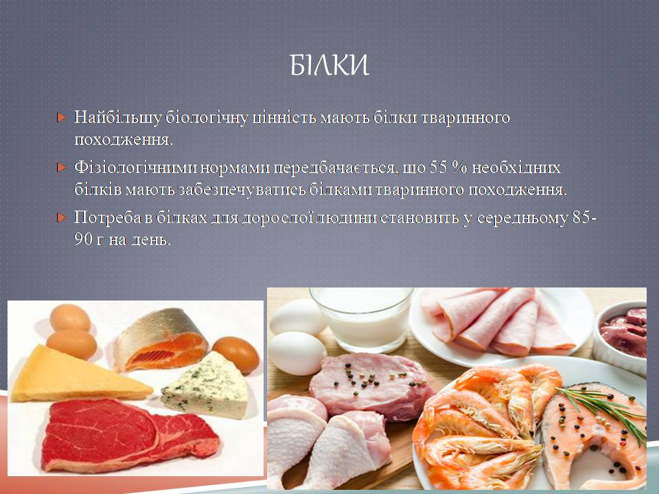 Презентація на тему «Білки, жири, вуглеводи як компоненти їжі» - Слайд #4 Презентація на тему «Білки, жири, вуглеводи як компоненти їжі» - Слайд #4