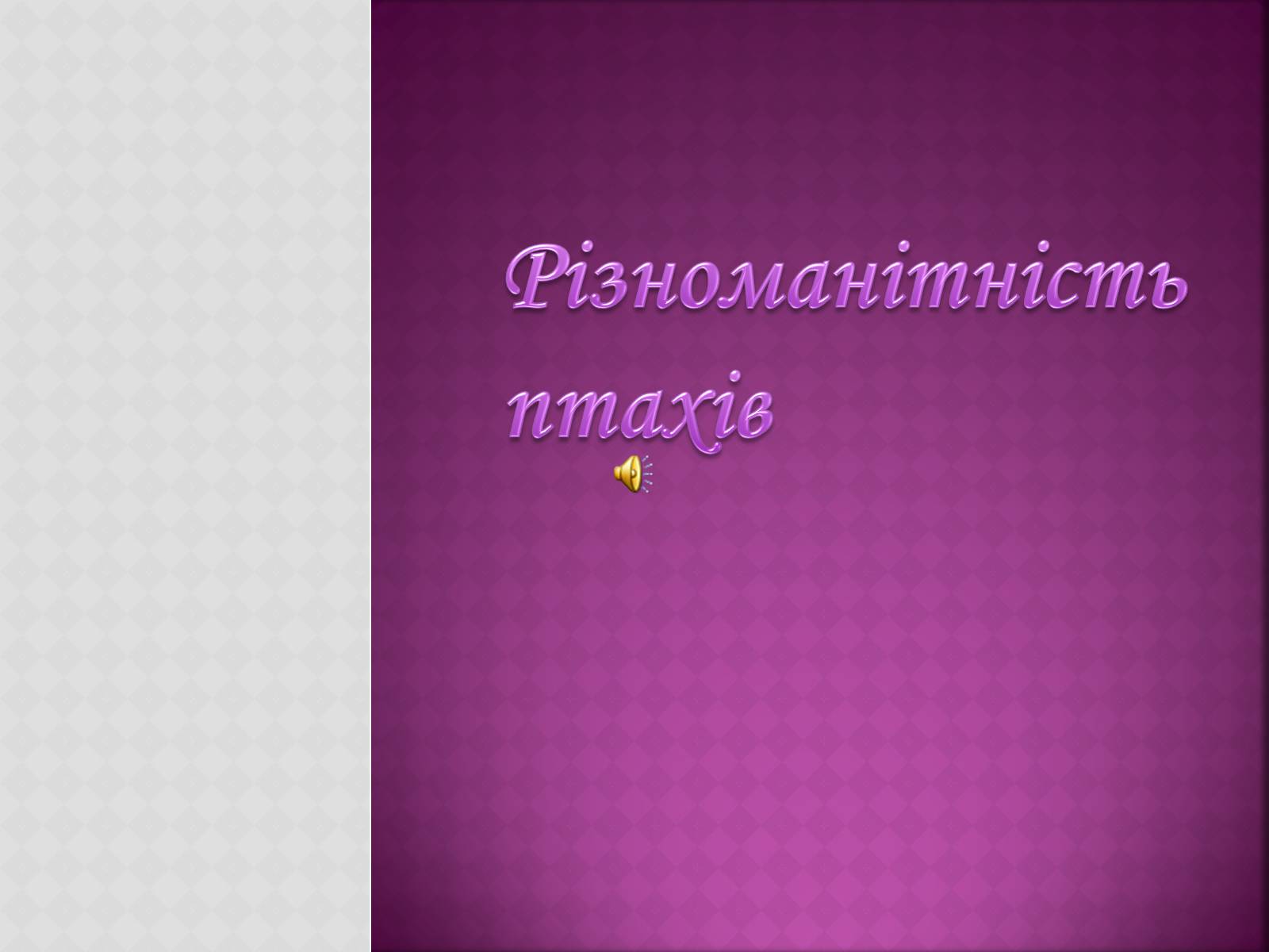 Презентація на тему «Різноманітність птахів» (варіант 3) - Слайд #1 Презентація на тему «Різноманітність птахів» (варіант 3) - Слайд #1