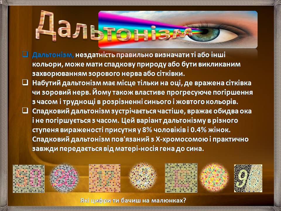 Презентація на тему «Аналізатори» - Слайд #42 Презентація на тему «Аналізатори» - Слайд #42