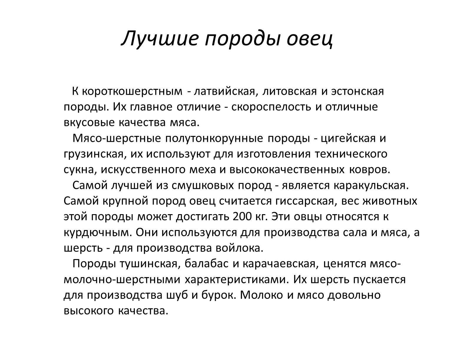 Презентація на тему «Породы овец» - Слайд #5 Презентація на тему «Породы овец» - Слайд #5