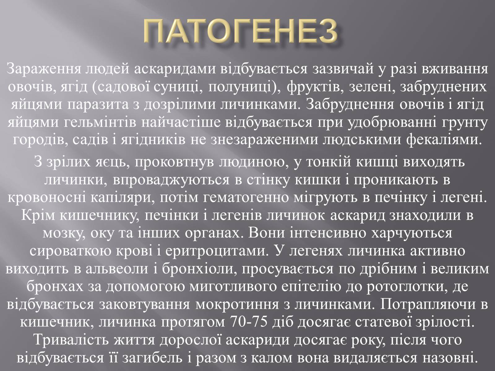 Презентація на тему «Аскариди» - Слайд #11 Презентація на тему «Аскариди» - Слайд #11