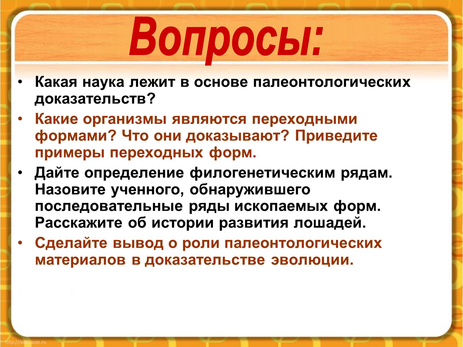 Презентація на тему «Макроэволюция.Доказательства эволюции» - Слайд #16 Презентація на тему «Макроэволюция.Доказательства эволюции» - Слайд #16