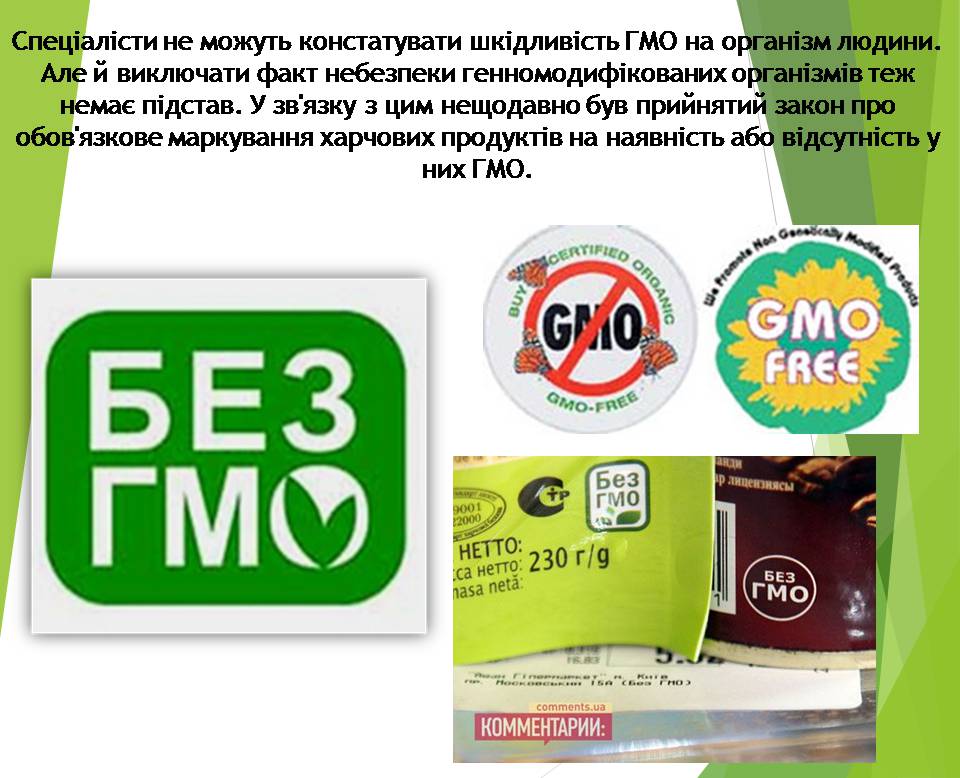 Презентація на тему «Генно модифіковані організми. Химерні організми» - Слайд #9