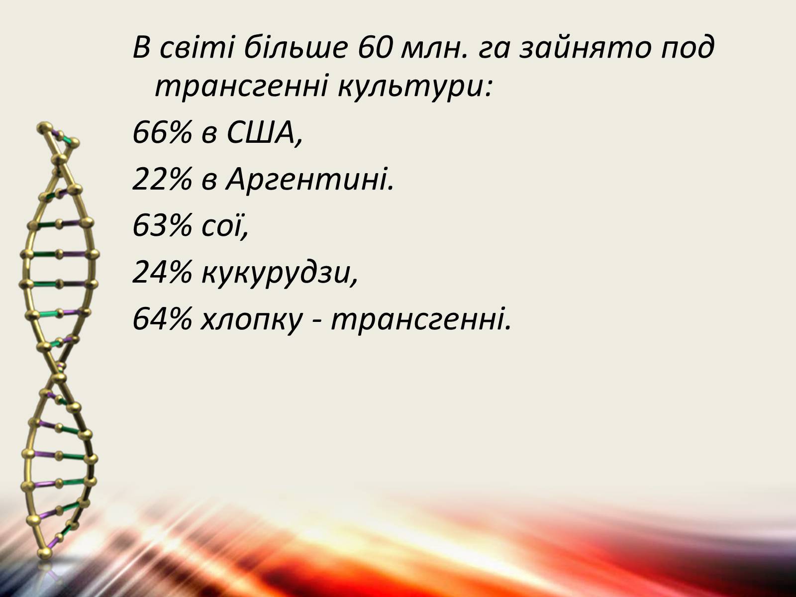 Презентація на тему «Трансгенні організми» (варіант 6) - Слайд #14 Презентація на тему «Трансгенні організми» (варіант 6) - Слайд #14