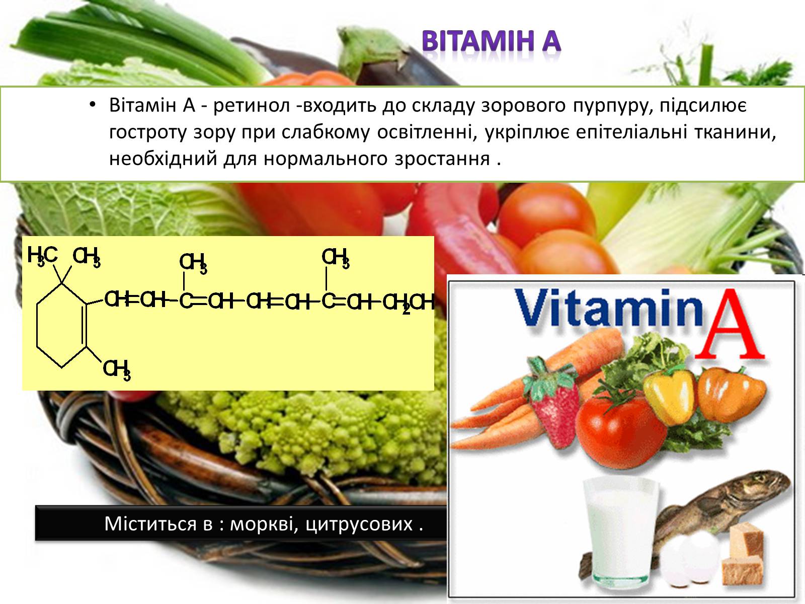 Презентація на тему «Вітаміни і їх роль в житті людини» (варіант 4) - Слайд #12 Презентація на тему «Вітаміни і їх роль в житті людини» (варіант 4) - Слайд #12