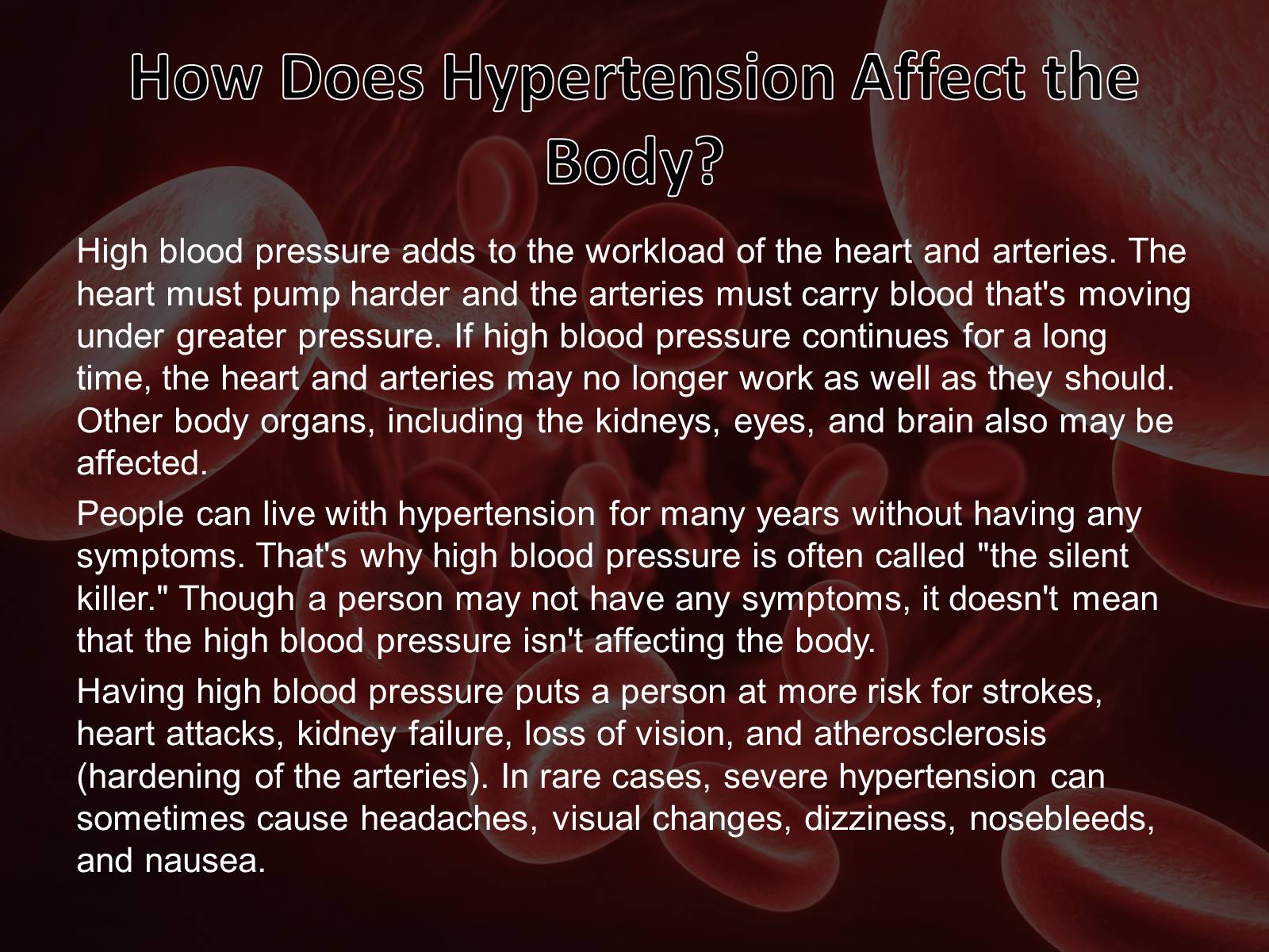 Презентація на тему «Hypertension» - Слайд #4 Презентація на тему «Hypertension» - Слайд #4