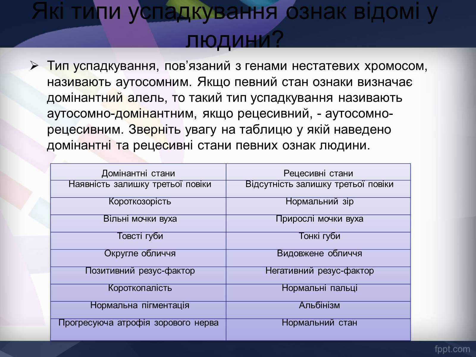 Презентація на тему «Генетика» (варіант 11) - Слайд #9 Презентація на тему «Генетика» (варіант 11) - Слайд #9
