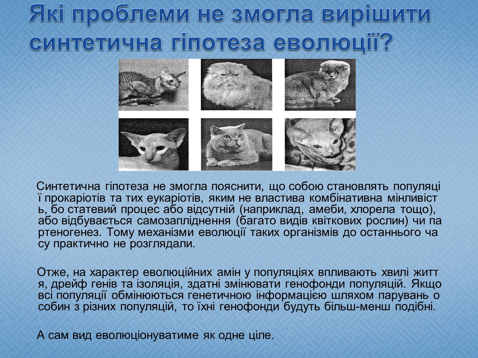 Презентація на тему «Синтетична гіпотеза еволюції» (варіант 1) - Слайд #8 Презентація на тему «Синтетична гіпотеза еволюції» (варіант 1) - Слайд #8
