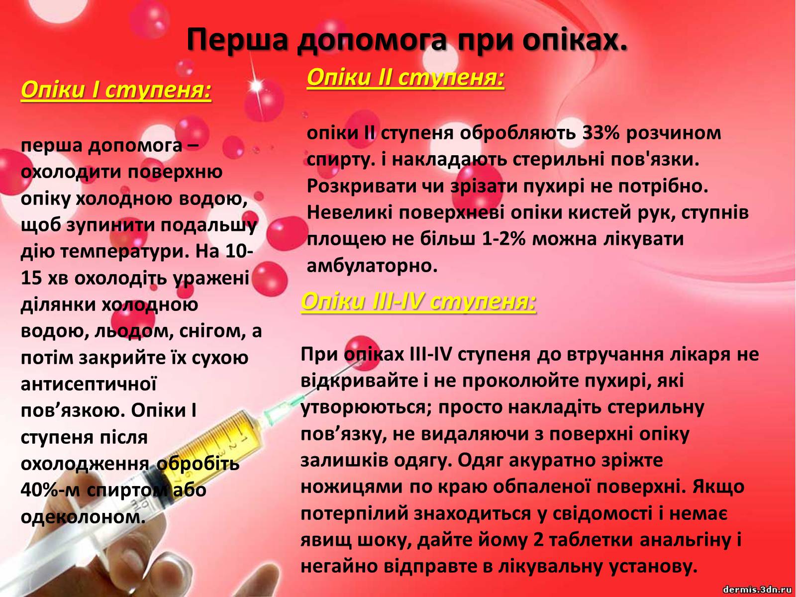 Презентація на тему «Опіки» (варіант 1) - Слайд #6 Презентація на тему «Опіки» (варіант 1) - Слайд #6