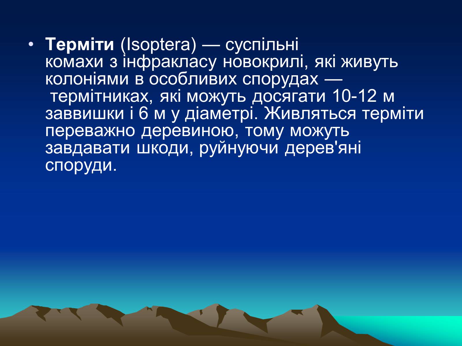 Презентація на тему «Терміти» - Слайд #2 Презентація на тему «Терміти» - Слайд #2