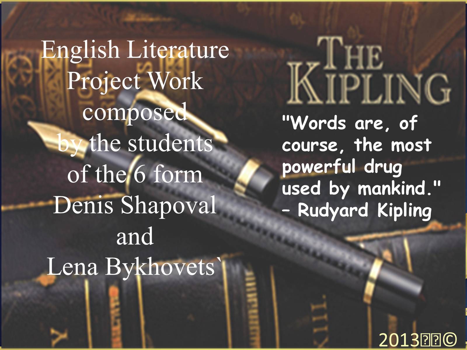 Презентація на тему «Joseph Rudyard Kipling» - Слайд #1 Презентація на тему «Joseph Rudyard Kipling» - Слайд #1