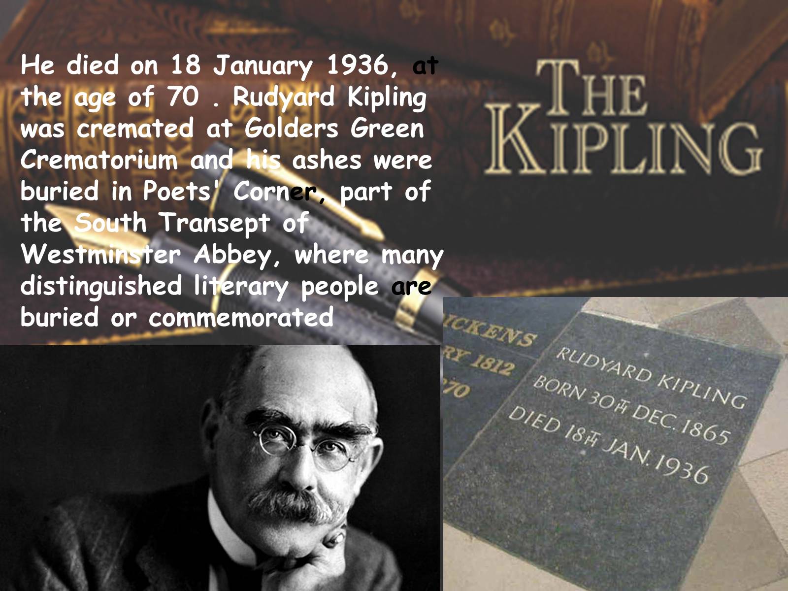 Презентація на тему «Joseph Rudyard Kipling» - Слайд #22 Презентація на тему «Joseph Rudyard Kipling» - Слайд #22