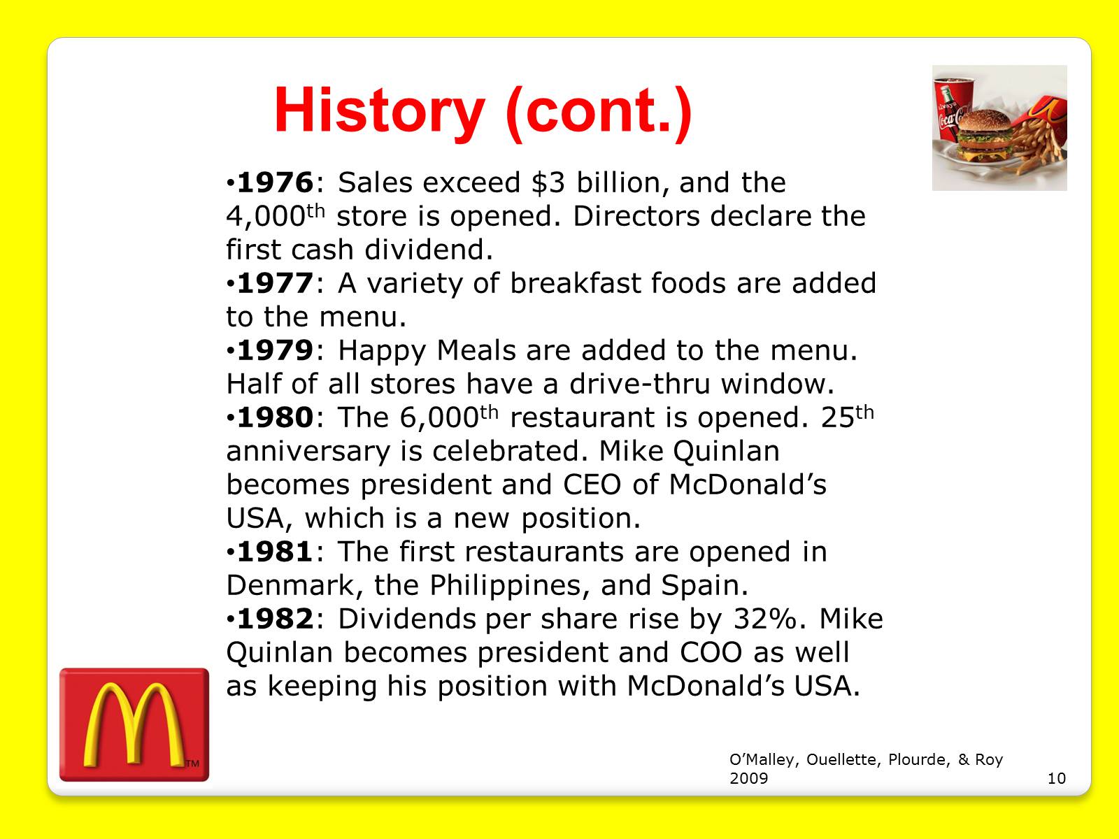 Презентація на тему «McDonald’s Corporation» - Слайд #10 Презентація на тему «McDonald’s Corporation» - Слайд #10
