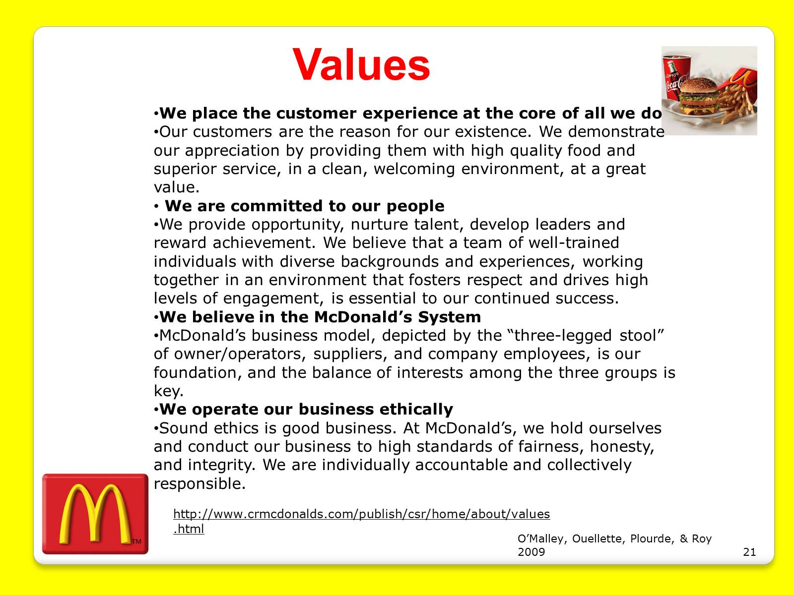 Презентація на тему «McDonald’s Corporation» - Слайд #21 Презентація на тему «McDonald’s Corporation» - Слайд #21