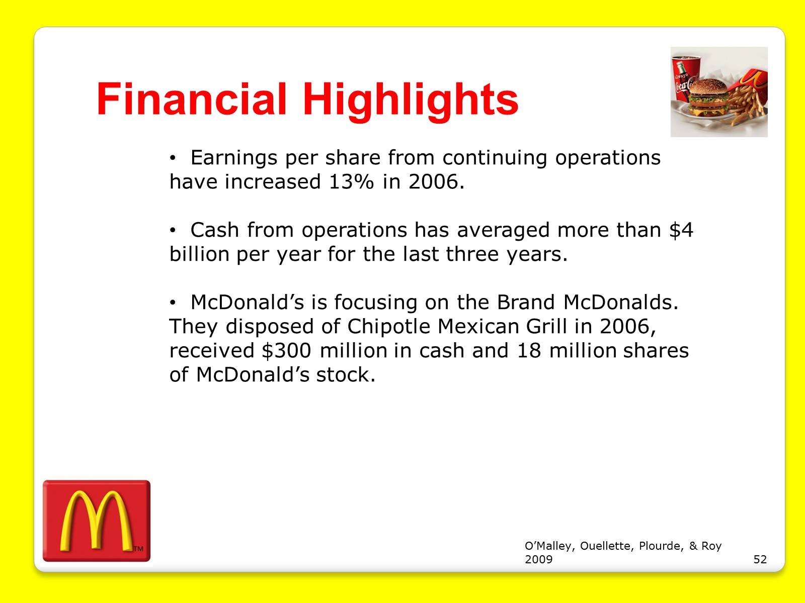 Презентація на тему «McDonald’s Corporation» - Слайд #52 Презентація на тему «McDonald’s Corporation» - Слайд #52