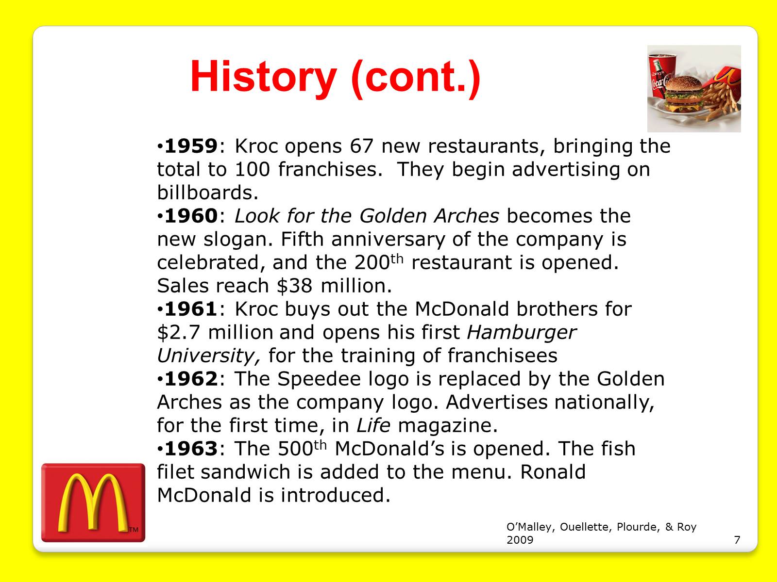 Презентація на тему «McDonald’s Corporation» - Слайд #7 Презентація на тему «McDonald’s Corporation» - Слайд #7