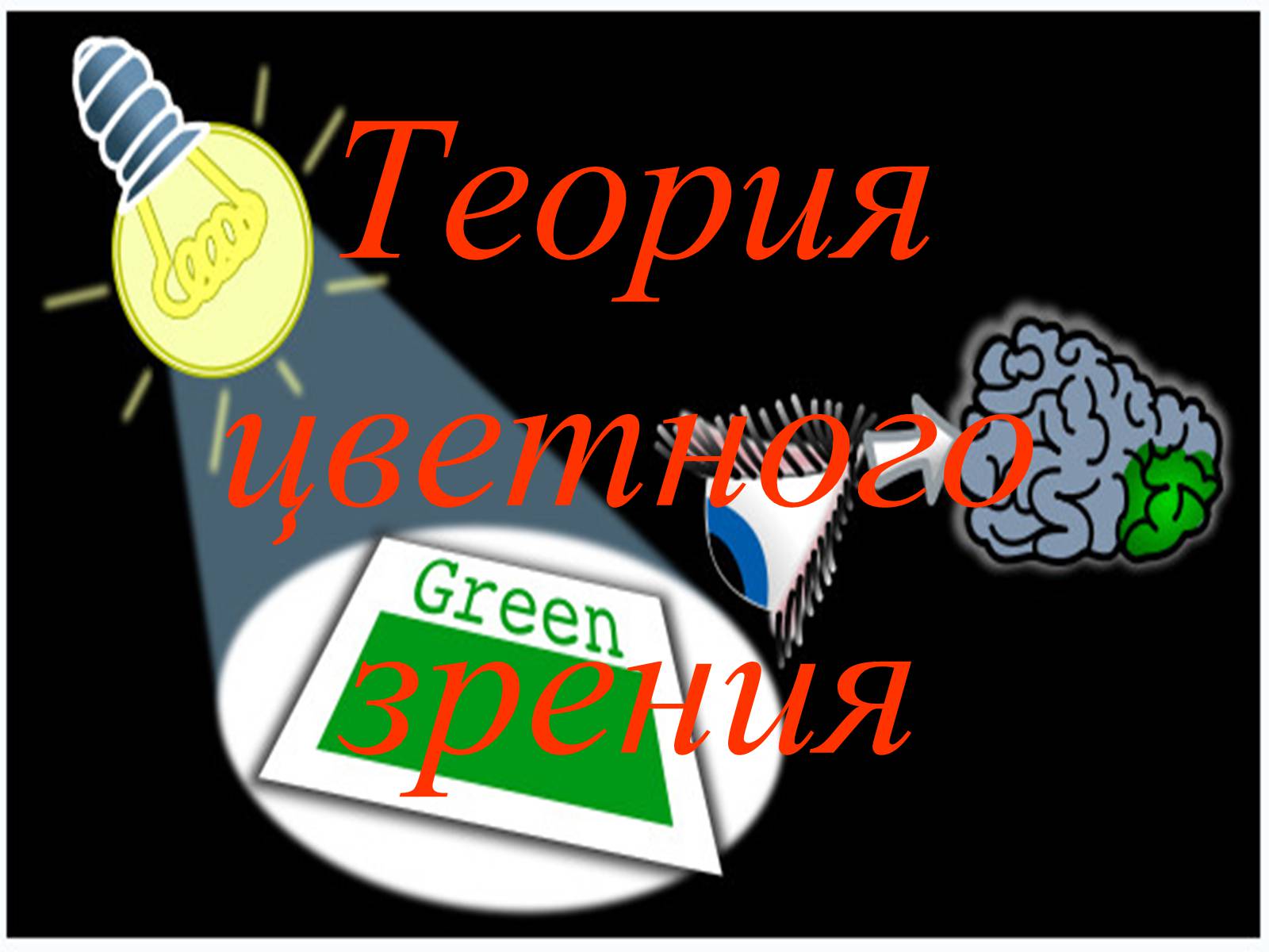 Презентація на тему «Теория цветного зрения» - Слайд #1 Презентація на тему «Теория цветного зрения» - Слайд #1