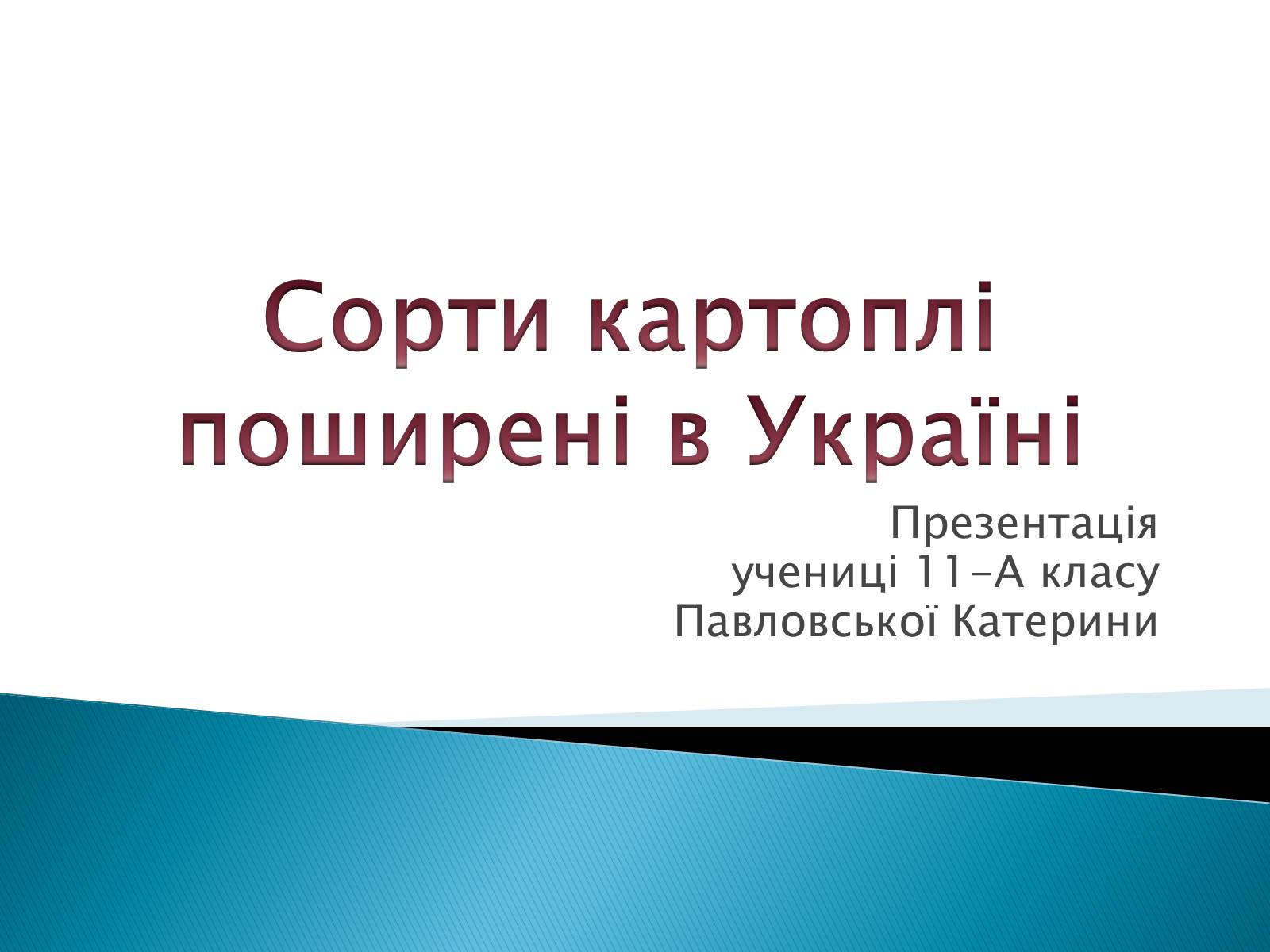 Презентація на тему «Сорти картоплі поширені в Україні» - Слайд #1 Презентація на тему «Сорти картоплі поширені в Україні» - Слайд #1