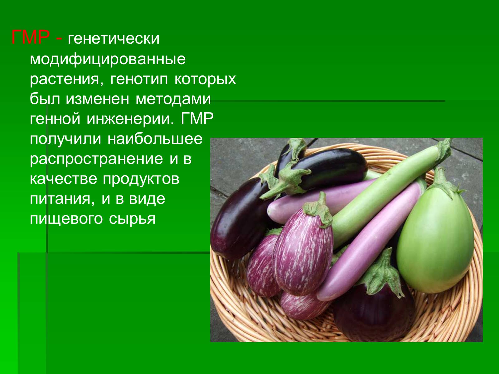 Презентація на тему «Генетически модифицированные объекты» - Слайд #9 Презентація на тему «Генетически модифицированные объекты» - Слайд #9
