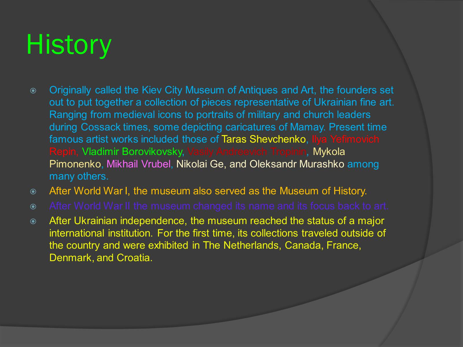 Презентація на тему «National museum of Art» - Слайд #4 Презентація на тему «National museum of Art» - Слайд #4
