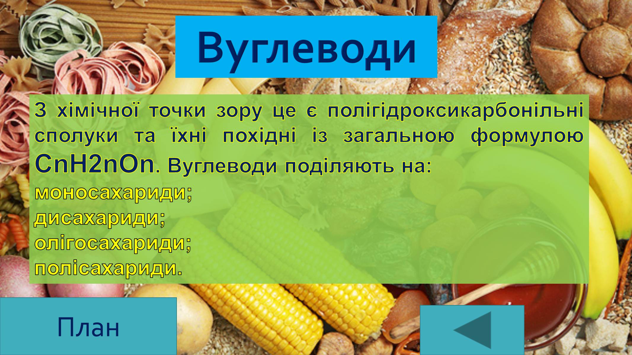 Презентація на тему «Вуглеводи як компоненти їжі, їх роль у житті людини» (варіант 25) - Слайд #5 Презентація на тему «Вуглеводи як компоненти їжі, їх роль у житті людини» (варіант 25) - Слайд #5