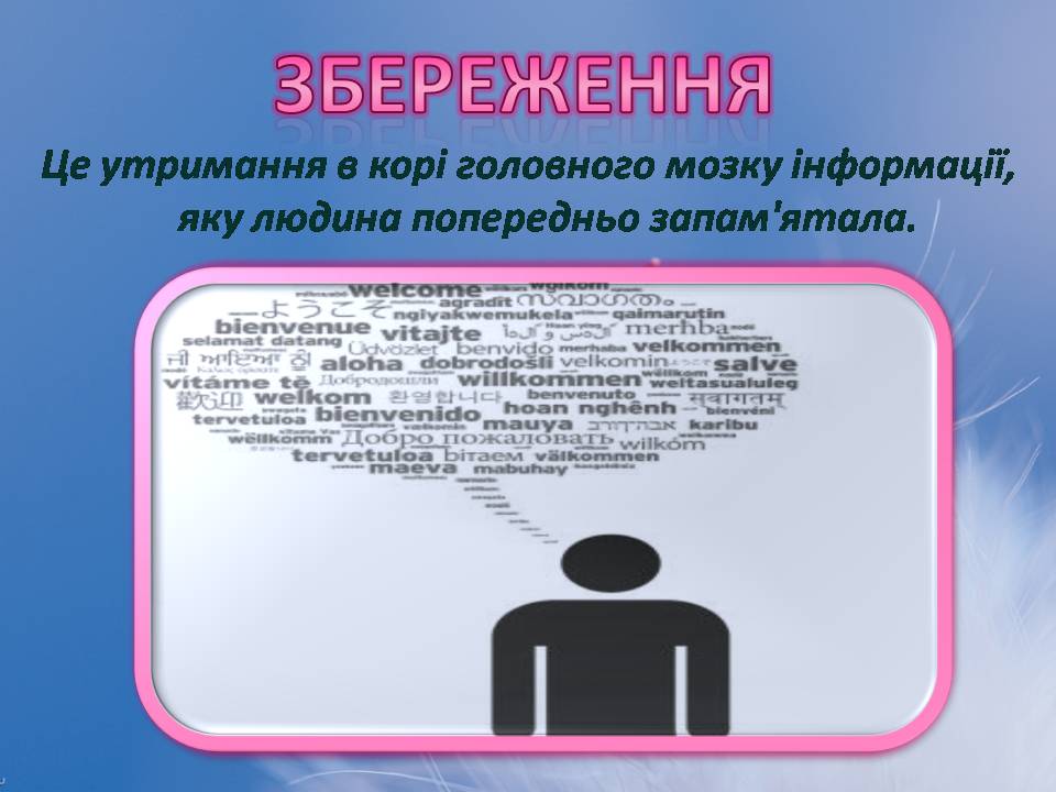 Презентація на тему «Індивідуальні особливості пам’яті» - Слайд #8 Презентація на тему «Індивідуальні особливості пам’яті» - Слайд #8
