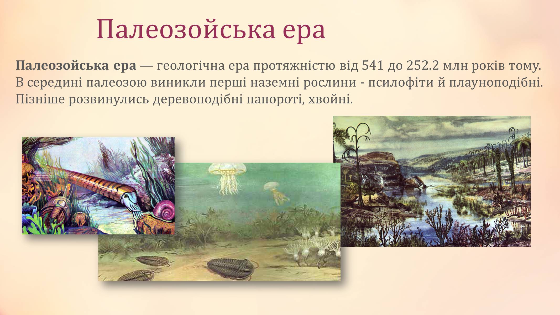 Презентація на тему «Рослини палеозойської ери» - Слайд #2 Презентація на тему «Рослини палеозойської ери» - Слайд #2