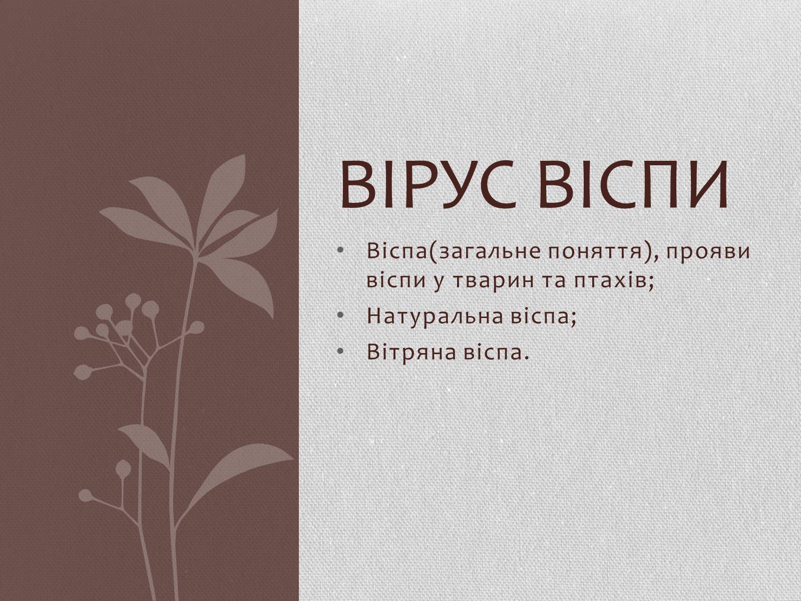 Презентація на тему «Вірус віспи» - Слайд #1 Презентація на тему «Вірус віспи» - Слайд #1