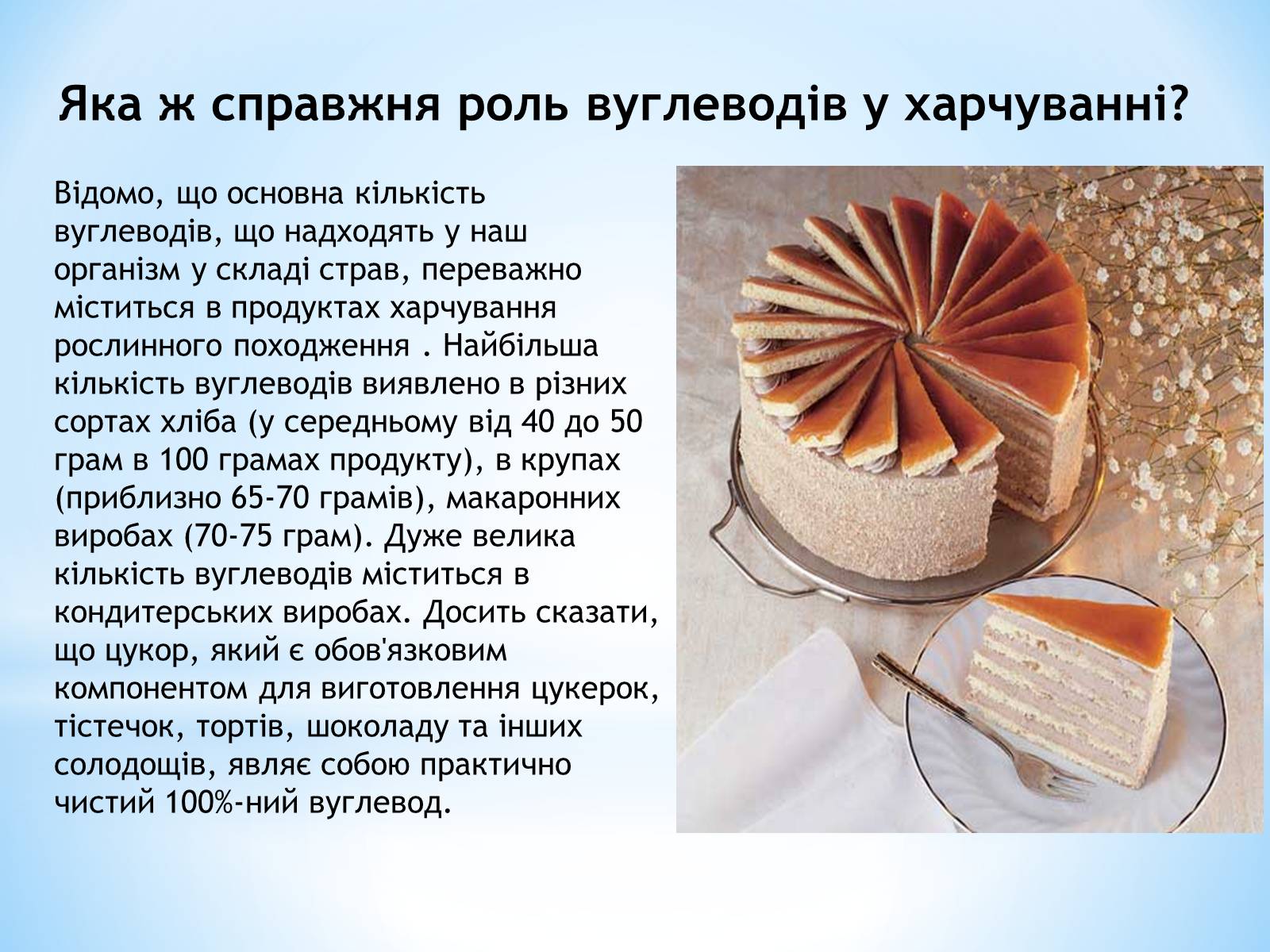 Презентація на тему «Вуглеводи як компоненти їжі, їх роль у житті людини» (варіант 3) - Слайд #3 Презентація на тему «Вуглеводи як компоненти їжі, їх роль у житті людини» (варіант 3) - Слайд #3