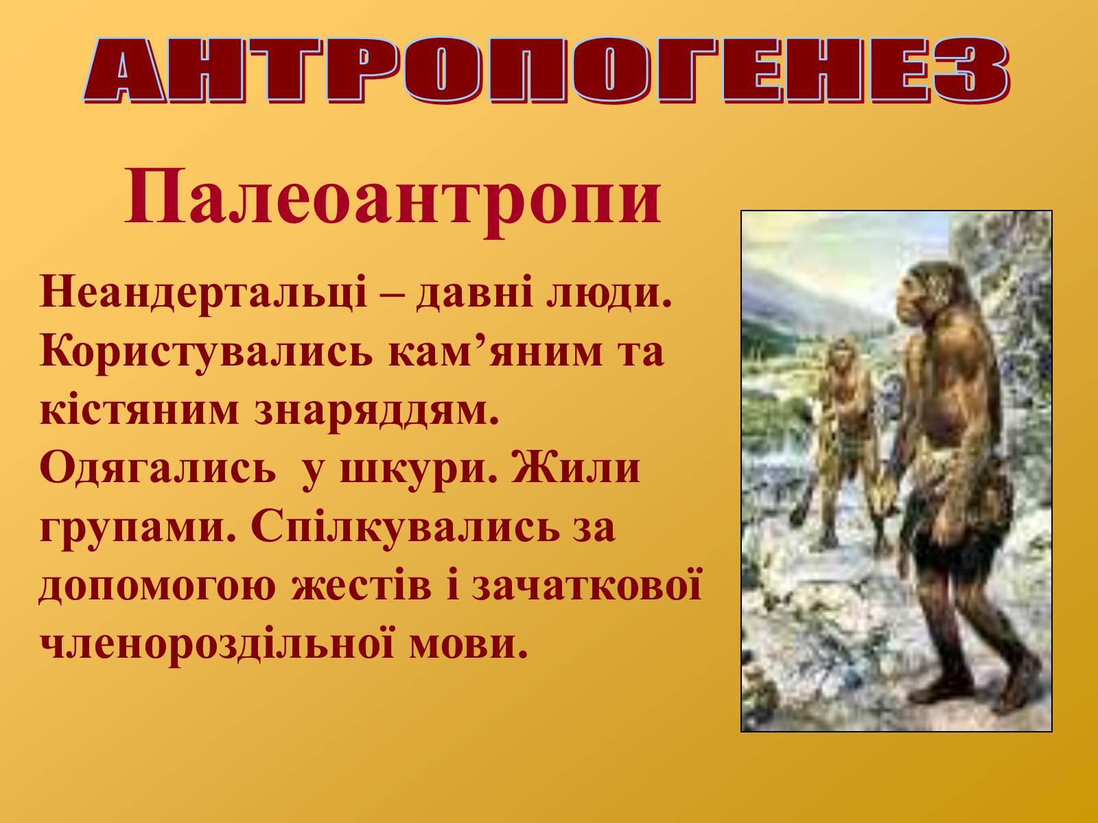 Презентація на тему «Антропогенез» (варіант 2) - Слайд #8 Презентація на тему «Антропогенез» (варіант 2) - Слайд #8