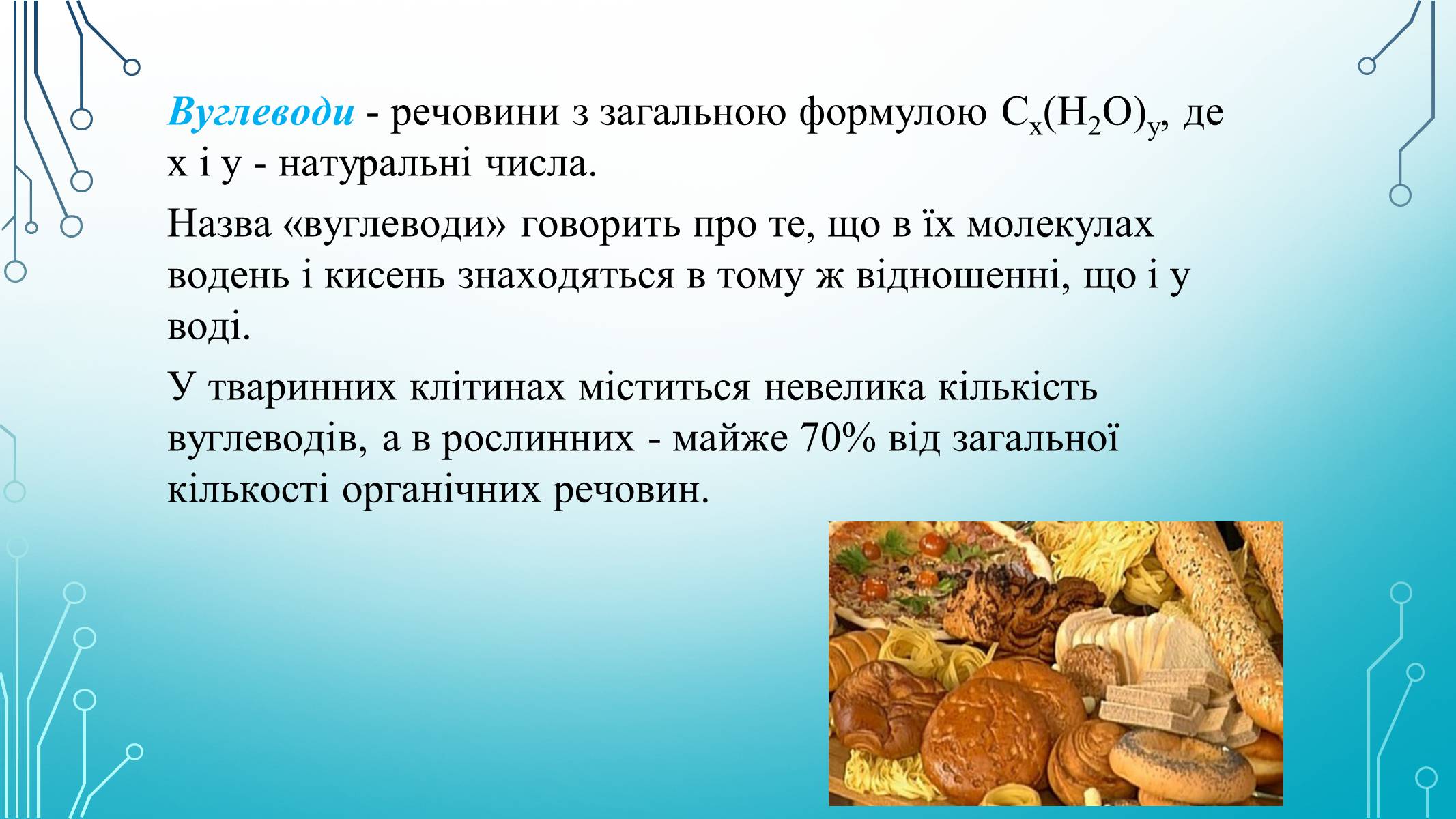 Презентація на тему «Вуглеводи як компоненти їжі, їх роль у житті людини» (варіант 29) - Слайд #2 Презентація на тему «Вуглеводи як компоненти їжі, їх роль у житті людини» (варіант 29) - Слайд #2