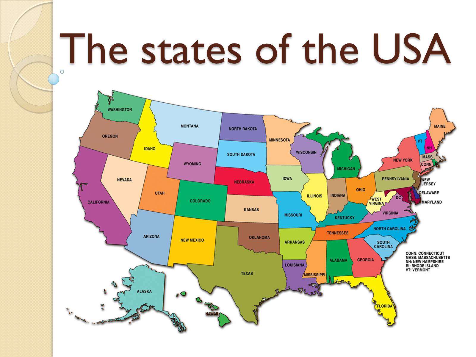 Презентація на тему «The states of the USA» - Слайд #1 Презентація на тему «The states of the USA» - Слайд #1