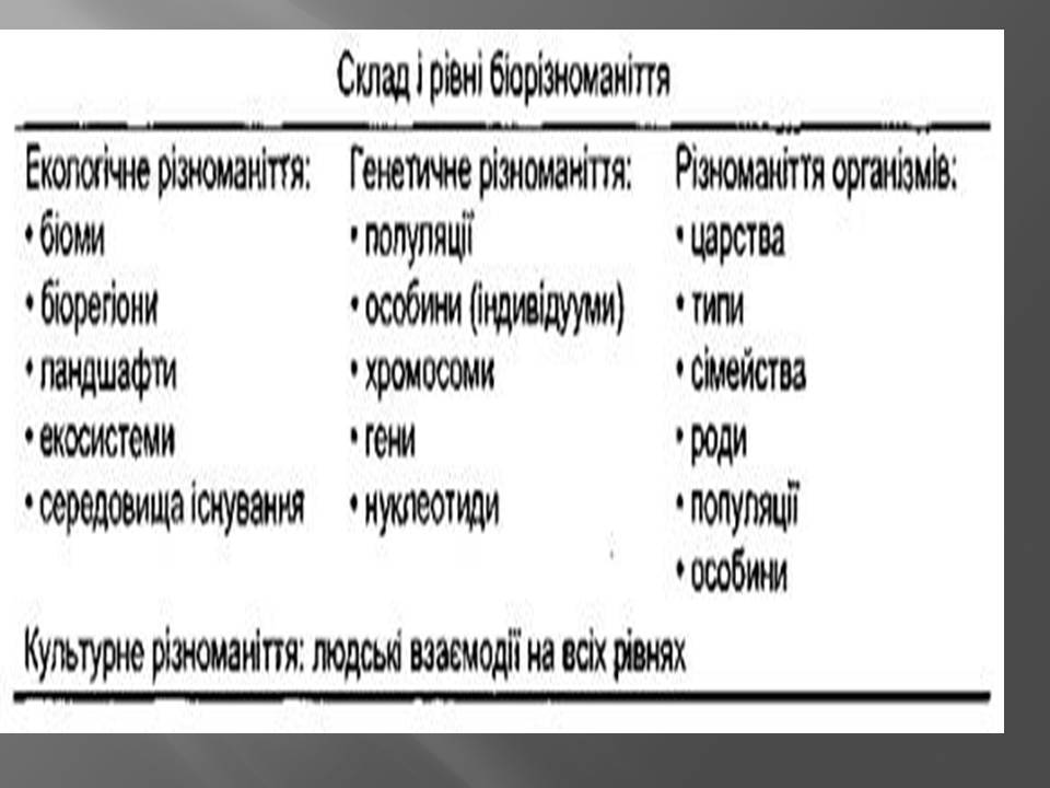 Презентація на тему «Біорізноманіття» (варіант 7) - Слайд #6 Презентація на тему «Біорізноманіття» (варіант 7) - Слайд #6