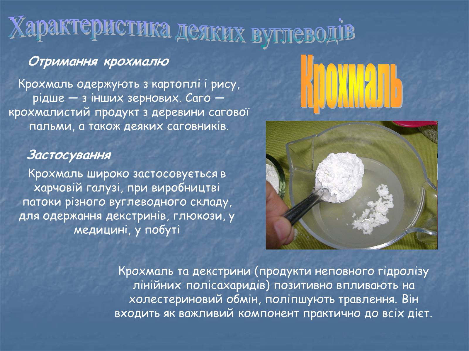 Презентація на тему «Вуглеводи як компоненти їжі, їх роль у житті людини» (варіант 24) - Слайд #5 Презентація на тему «Вуглеводи як компоненти їжі, їх роль у житті людини» (варіант 24) - Слайд #5