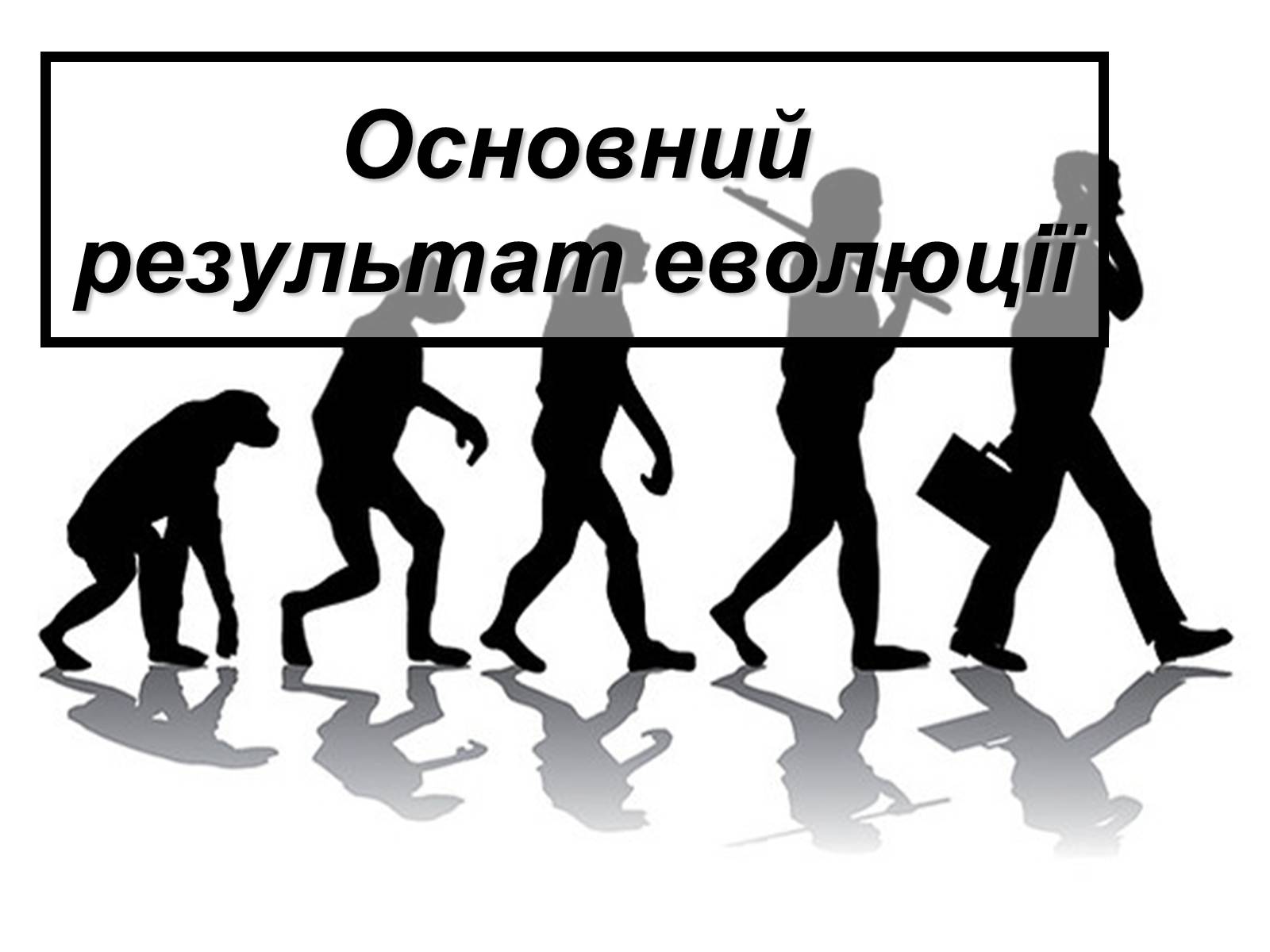 Презентація на тему «Основний результат еволюції» - Слайд #1 Презентація на тему «Основний результат еволюції» - Слайд #1
