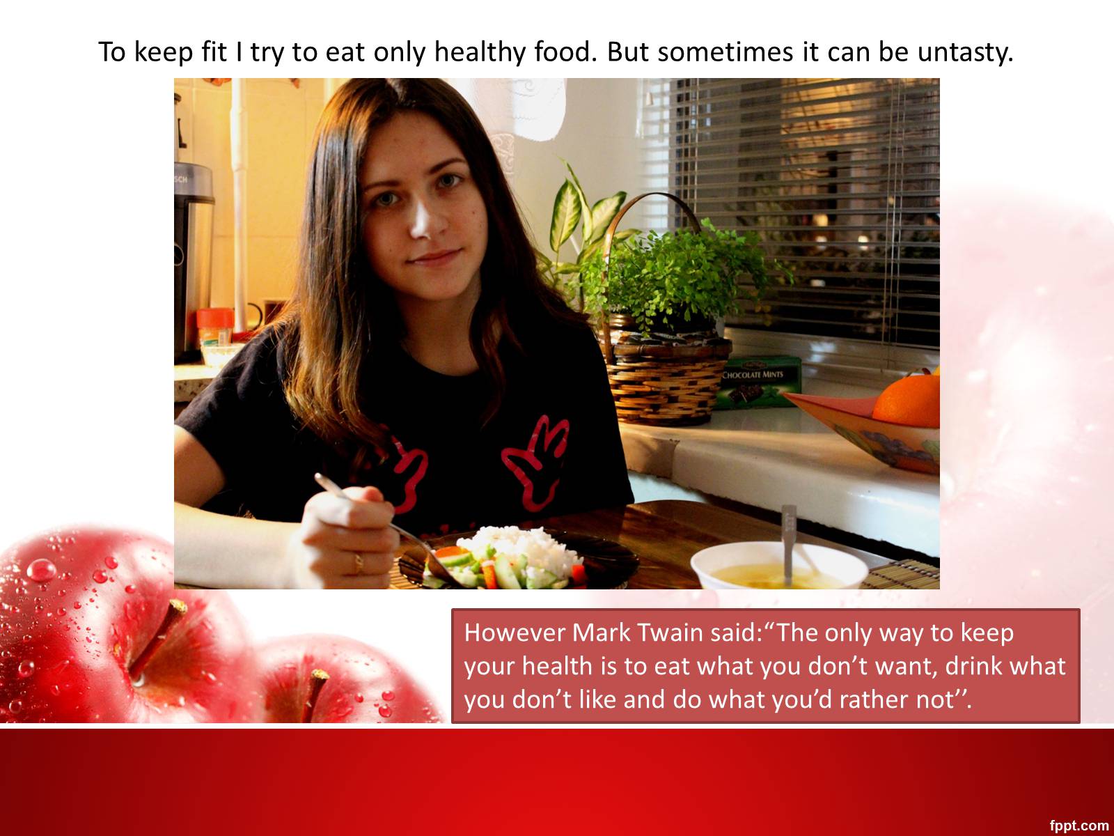 Презентація на тему «My healthy lifestyle» - Слайд #10 Презентація на тему «My healthy lifestyle» - Слайд #10