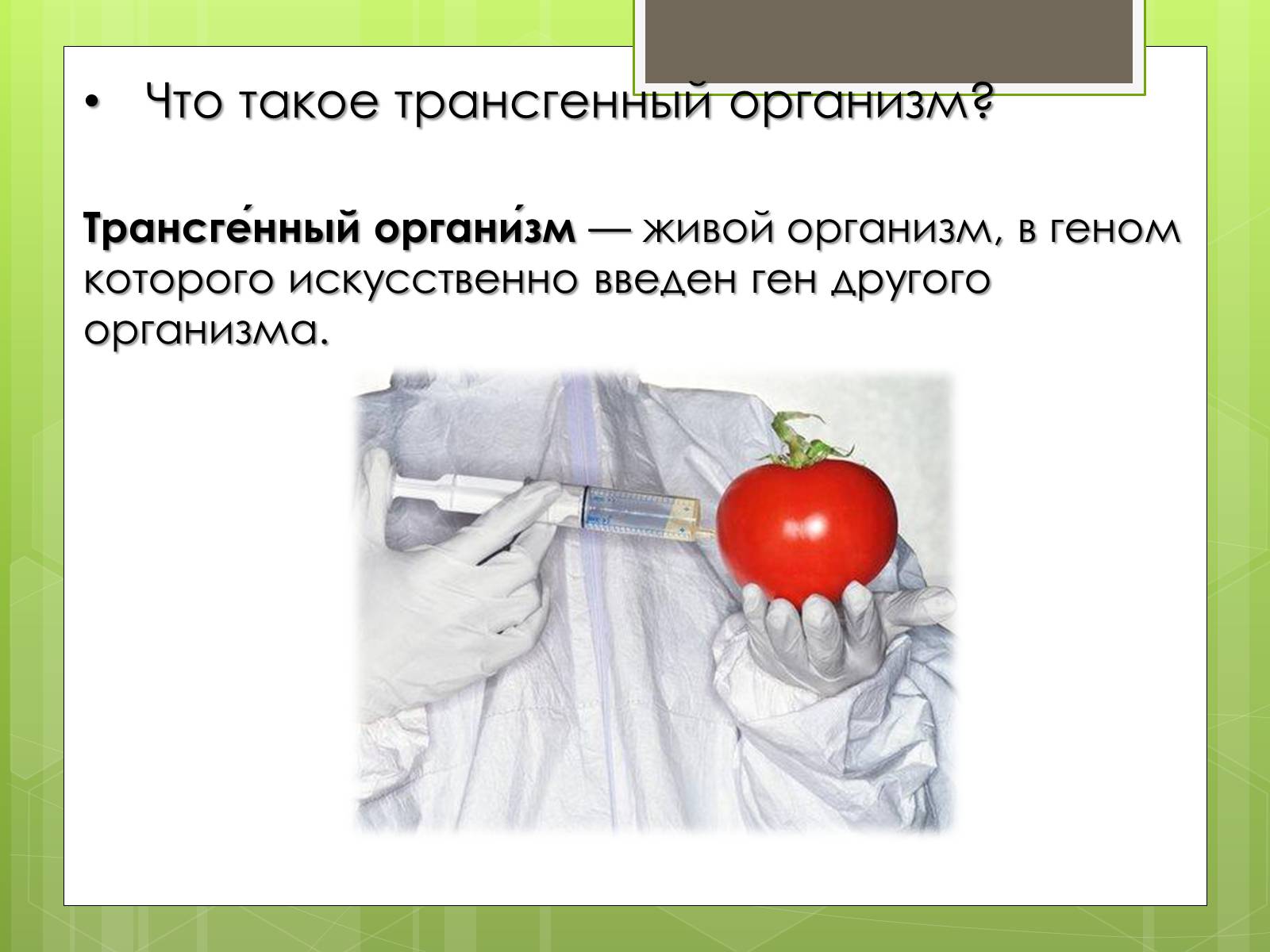 Презентація на тему «Трансгенный организм» - Слайд #3 Презентація на тему «Трансгенный организм» - Слайд #3