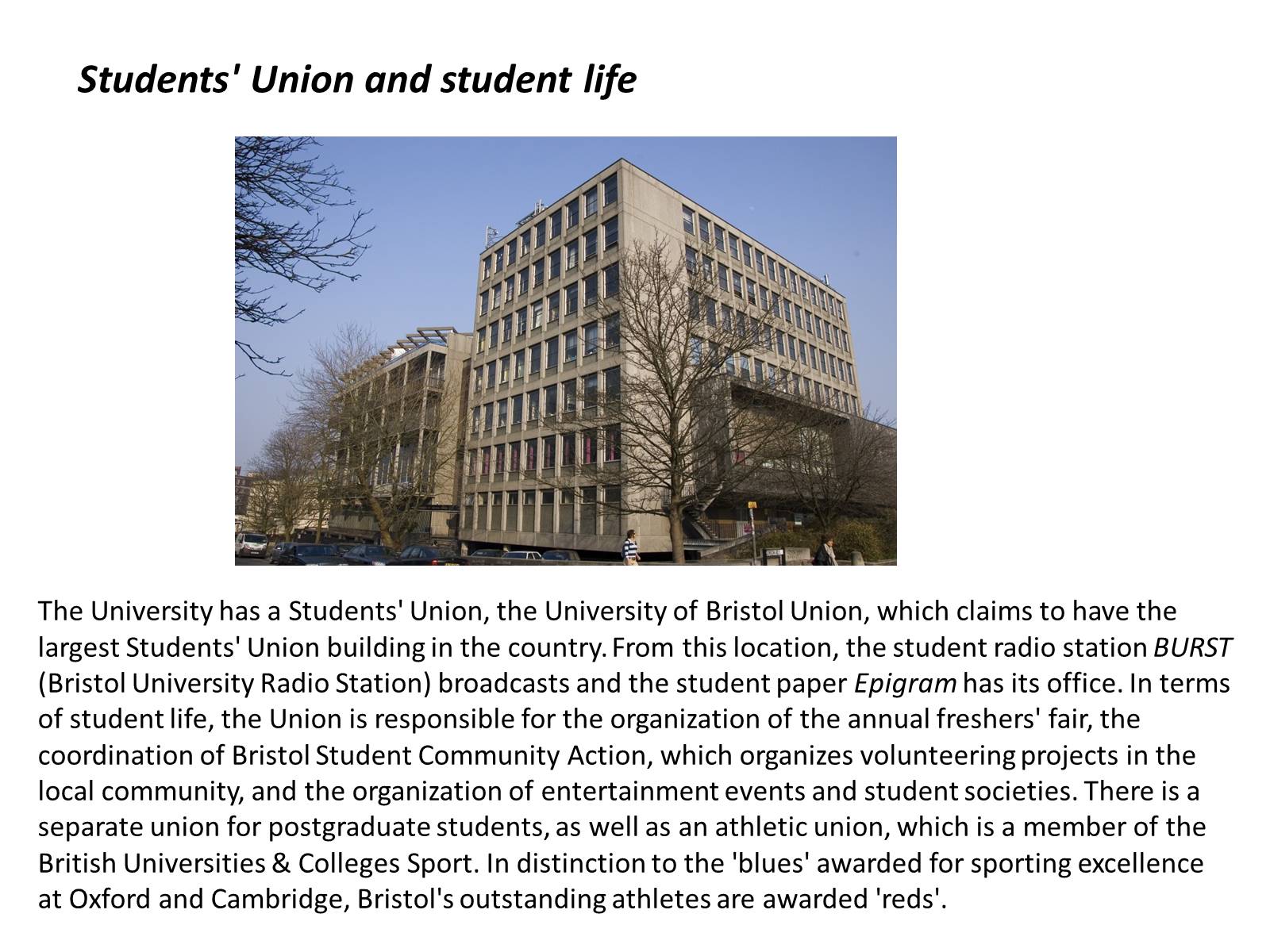 Презентація на тему «University of Bristol» - Слайд #3 Презентація на тему «University of Bristol» - Слайд #3