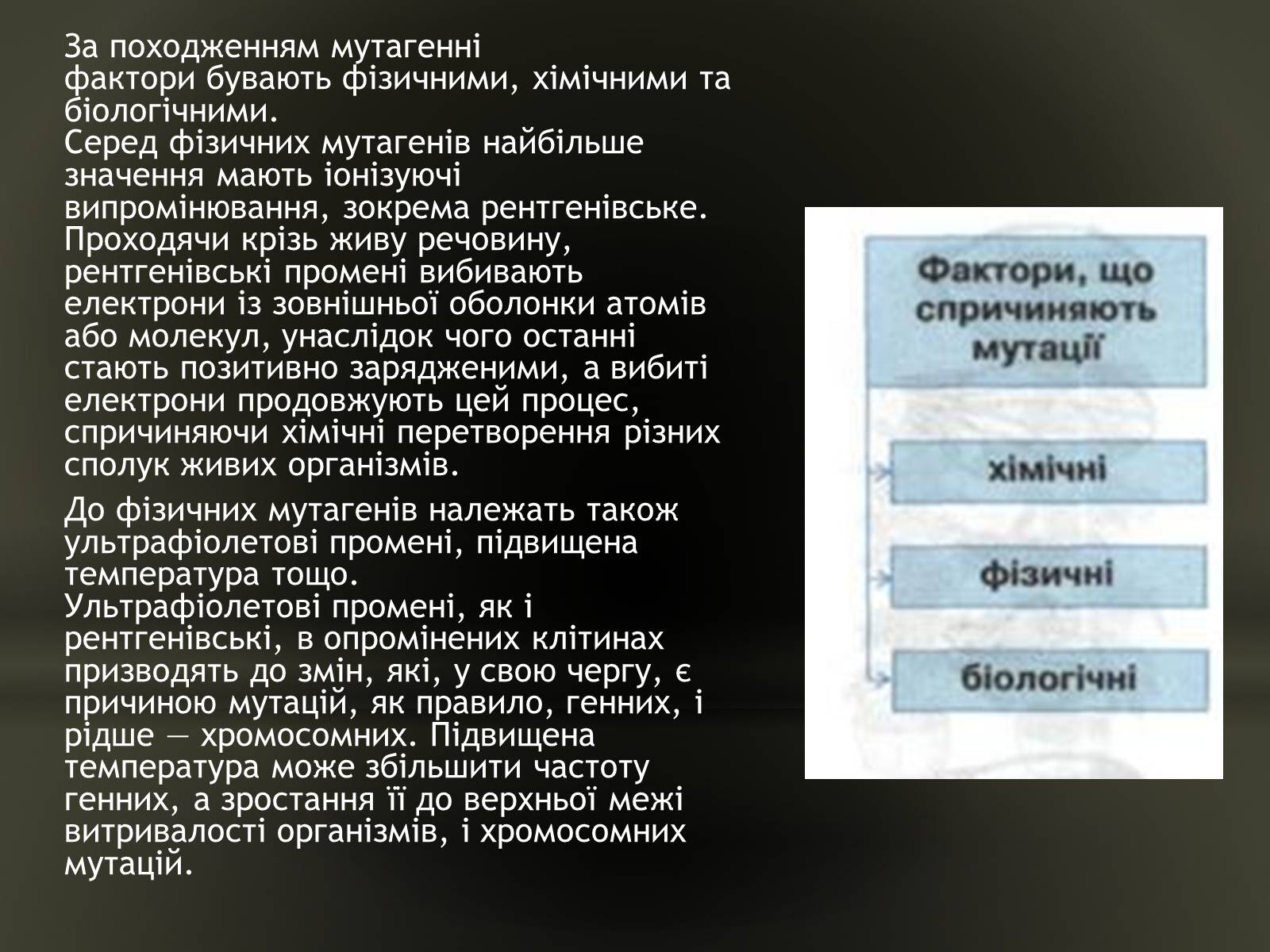 Презентація на тему «Причини мутацій» (варіант 2) - Слайд #3 Презентація на тему «Причини мутацій» (варіант 2) - Слайд #3